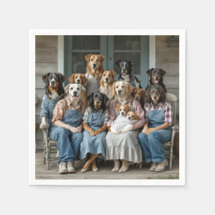 Family Dog Portrait Napkins