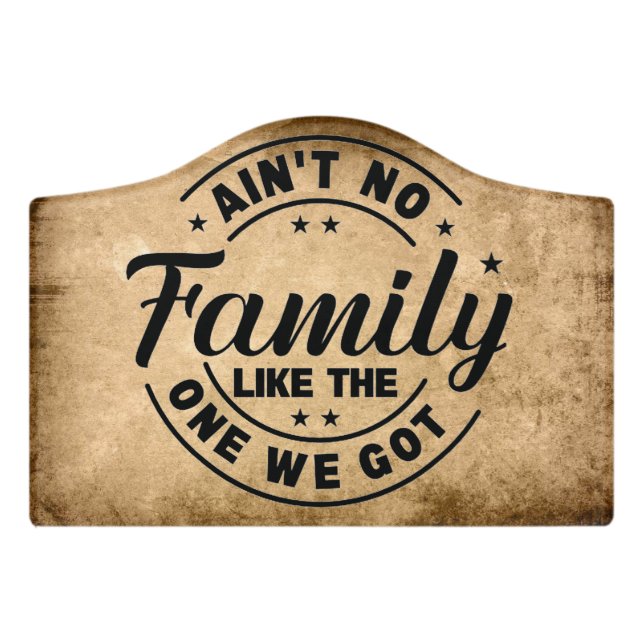 Family Door Sign (Small Crest Front)