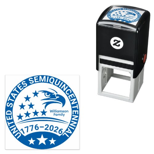 Family Eagle 1776–2026 Patriotic Address Seal Mark Self-inking Stamp Family Eagle 1776–2026 Patriotic Address Seal Mark Self-inking Stamp