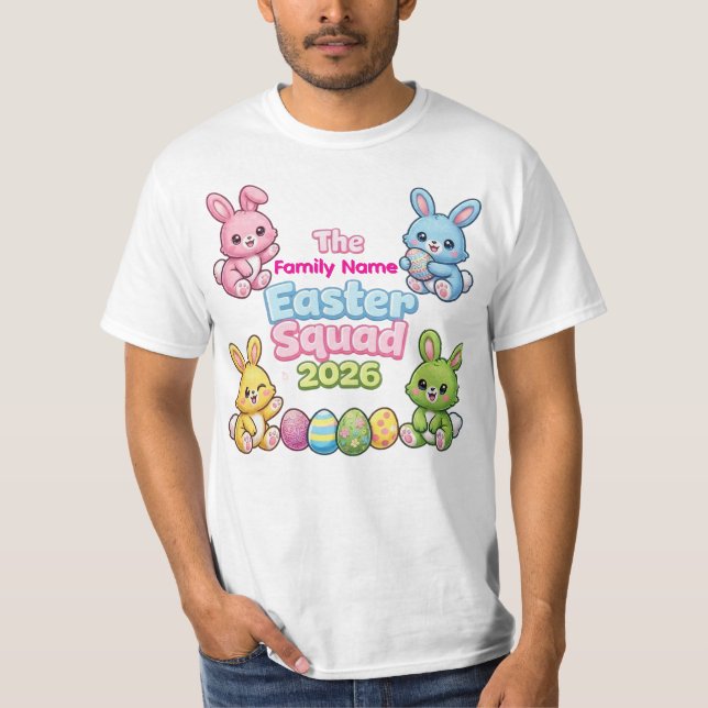 Family Easter Squad 2026 T-Shirt | Custom Matching (Front)
