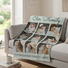 Family Elegant Black Script Family Photo Collage