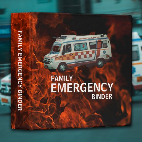 Family Emergency 3 Ring Binder