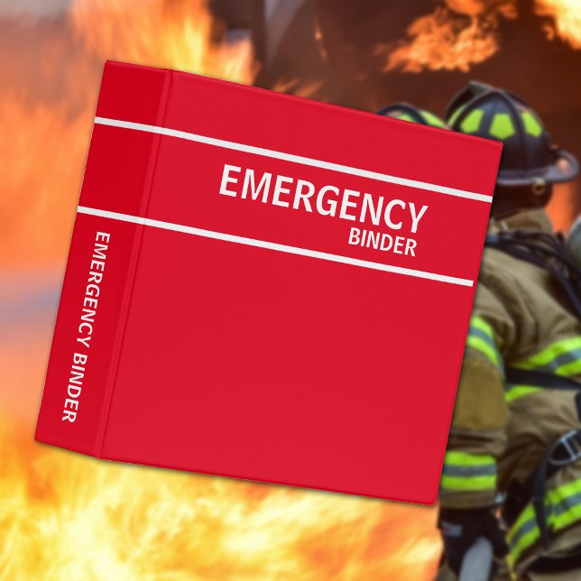 Family Emergency Red 3 Ring Binder (Creator Uploaded)