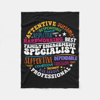 Family Engagement Specialist Appreciation Ck To Sc Fleece Blanket