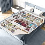 Family equals Love 29 Photo Collage Sherpa Blanket<br><div class="desc">Family photo collage with 29 of your favorite pictures. The design features a larger photo in the center with the wording "mom = love", which is fully editable. The central photo is frames with 28 further pictures which are displayed in a mix of vertical portrait, horizontal landscape and square formats....</div>