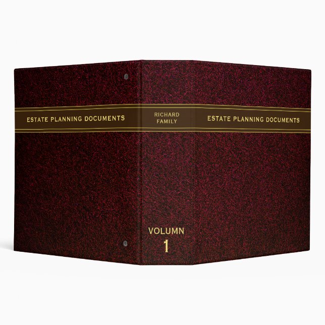 Family Estate Planning Portfolio Trust Brown Theme 3 Ring Binder (Background)