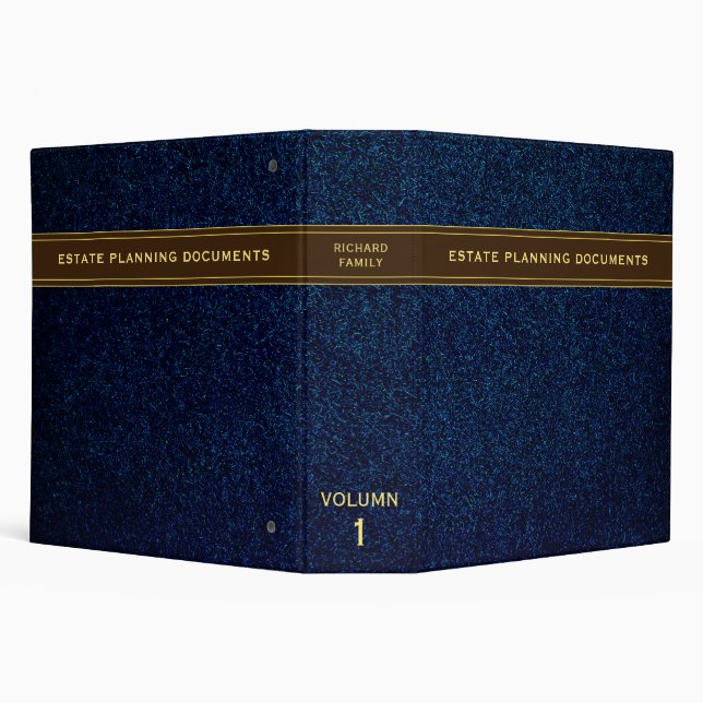 Family Estate Planning Portfolio Trust Navy Blue 3 Ring Binder (Background)