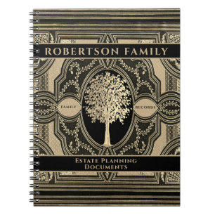 Family Estate Planning with Gold Tree of Life Notebook