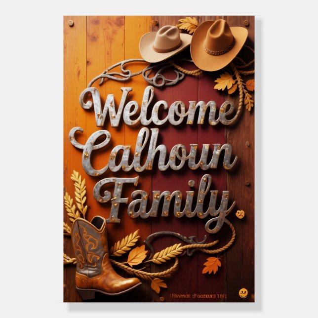 Family Event Welcome Sign (Front)
