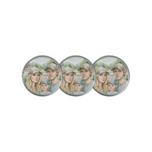Family face Custom  Golf Ball Marker