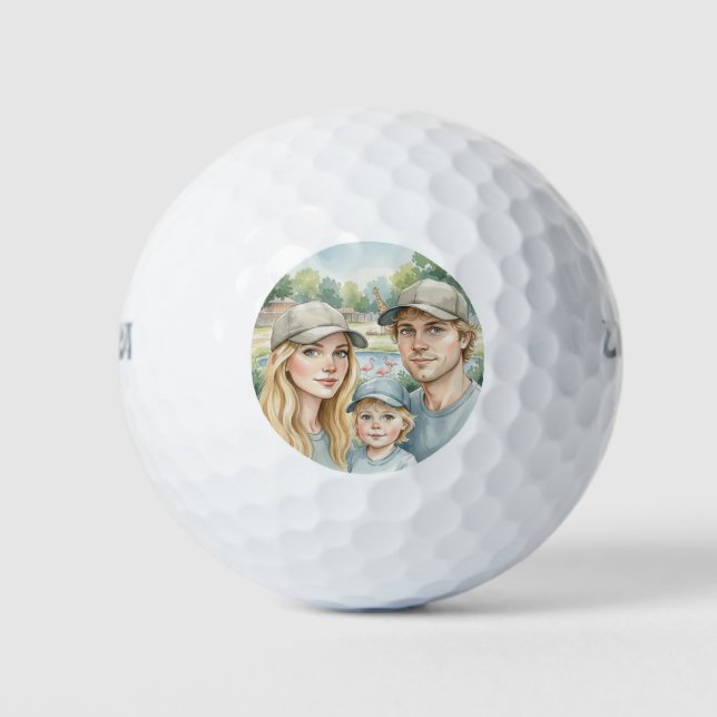 Family face Custom  Golf Balls (Front)