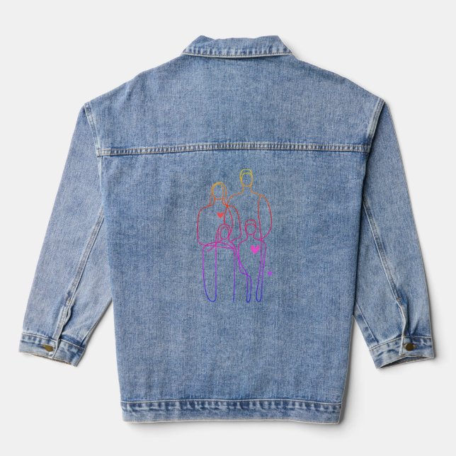 Family Facial Moments: Love and Laughter Denim Jacket (Back)