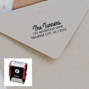 Family Fancy Return Address Self-inking Stamp