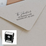 Family Fancy Return Address Self-inking Stamp<br><div class="desc">A simple and clear self inking stamp with your last name and street address. Perfect for inking the return address on thank you notes and letters.</div>