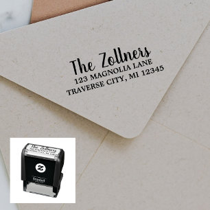 Family Fancy Return Address Self-inking Stamp