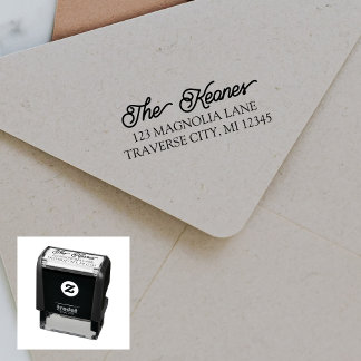 Family Fancy Return Address Self-inking Stamp
