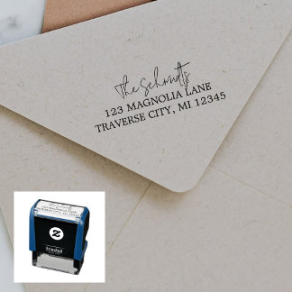 Family Fancy Return Address Self-inking Stamp