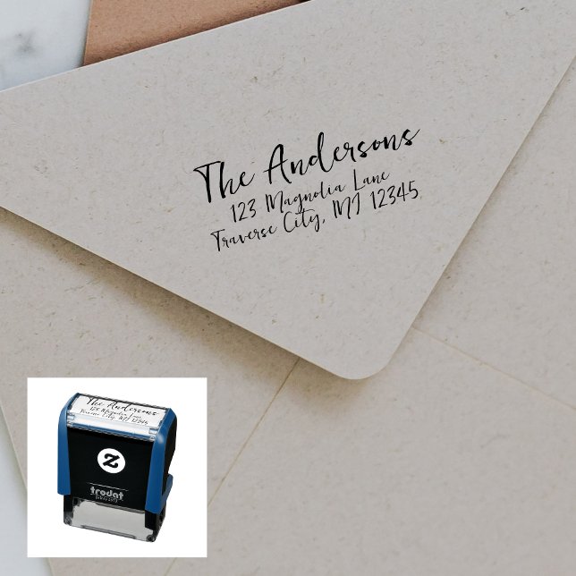 Family Fancy Return Address Self-inking Stamp (Creator Uploaded)