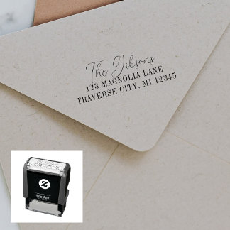 Family Fancy Return Address Self-inking Stamp