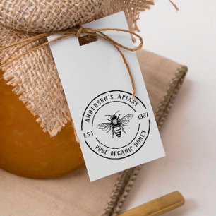Family Farm Apiary Rustic Round Honey Stamp