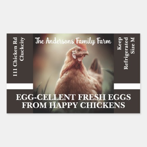 Family Farm Custom Funny Chicken Photo Template Rectangular Sticker