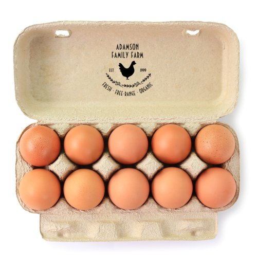 Family farm egg carton self_inking stamp