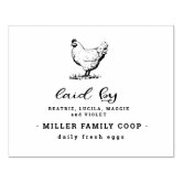 Rustic Round Farm Details & Duck Egg Carton Rubber Stamp