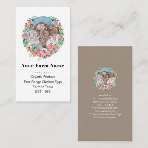 Family Farm Homestead Chicken Cow Market Garden Business Card