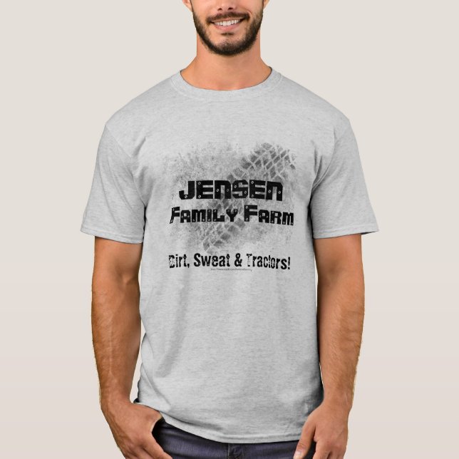 Family Farm T-shirt with tractor track (Front)