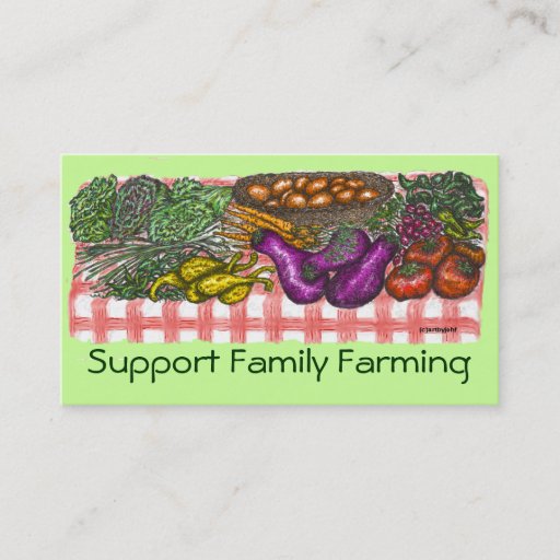 Customizable Family Farming profile card Business Cards
