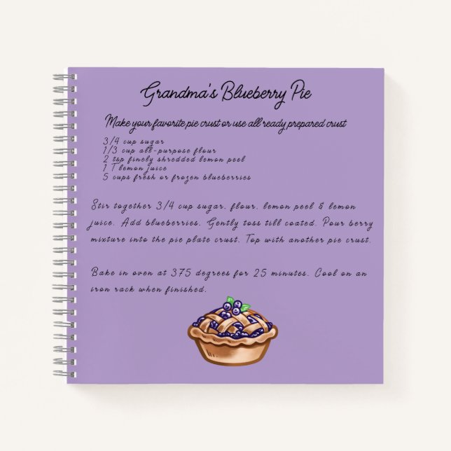 Family Favorite Recipe Notebook (Front)