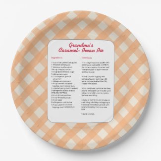 Family Favorite Recipe - Pie Paper Plate
