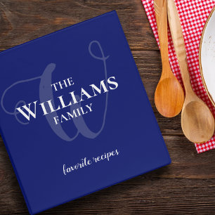 Family Favorite Recipes dark-blue 3 Ring Binder