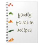 Family Favorite Recipes Notebook at Zazzle