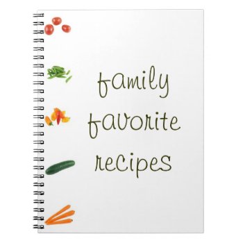 Family Favorite Recipes Notebook by KKHPhotosVarietyShop at Zazzle
