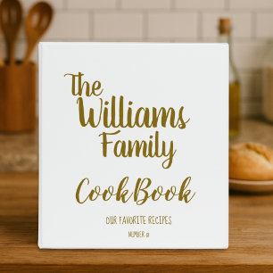 Family Favorite Recipes White CookBook 3 Ring Binder