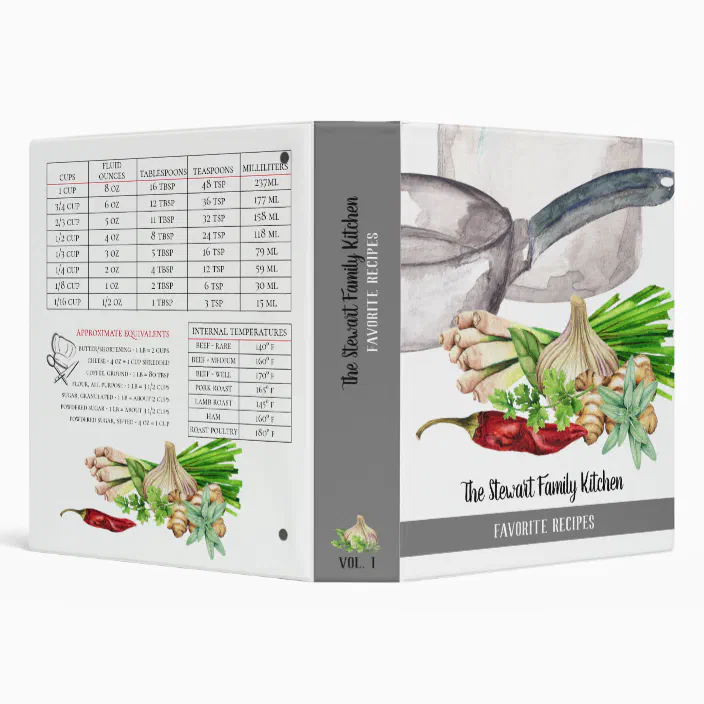 Herbs and Spices Recipe Binder