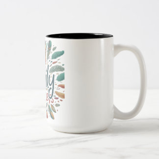 Family Feathers Two-Tone Coffee Mug