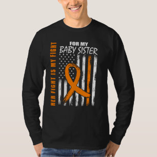Family Fight Baby Sister Leukemia Awareness USA Fl T-Shirt