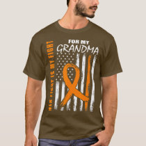 Family Fight Grandma Leukemia Awareness American F T-Shirt