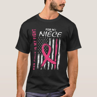 Family Fight I Wear Pink Niece Breast Cancer Aware T-Shirt