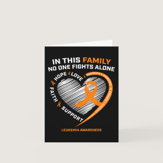 Family Fight Leukemia Awareness Products Gift Men  Card