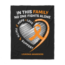 Family Fight Leukemia Awareness Products Gift Men  Fleece Blanket