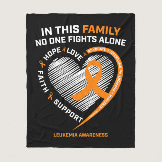 Family Fight Leukemia Awareness Products Gift Men  Fleece Blanket