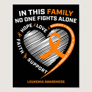 Family Fight Leukemia Awareness Products Gift Men  Poster