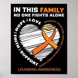 Family Fight Leukemia Awareness Products Gift Men  Poster