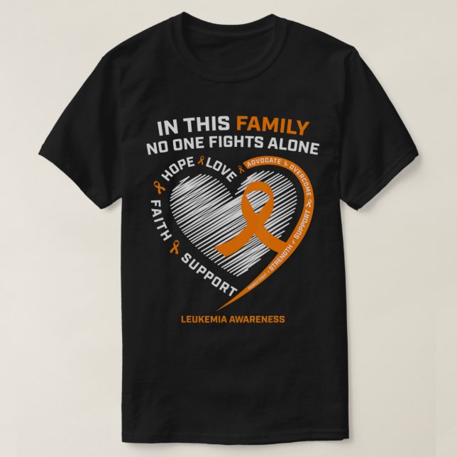 Family Fight Leukemia Awareness Products Gift Men  T-Shirt (Design Front)