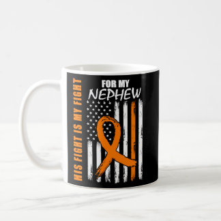 Family Fight Nephew Leukemia Awareness American Fl Coffee Mug