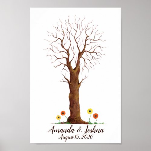 Family Fingerprint Tree Guest Book