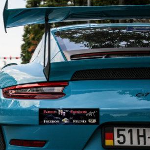 family, firearms, freedom and felines bumper stick sticker